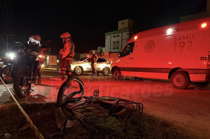 Homem fica gravemente ferido após ser atropelado no bairro Mina União em Criciúma