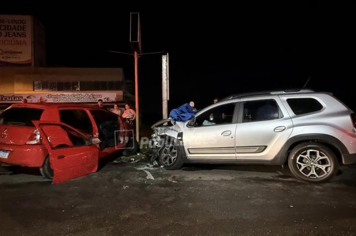 Acidente grave deixa três pessoas feridas em Criciúma
