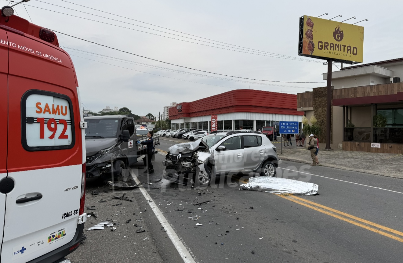 Infarto ao volante causa colisão frontal e deixa um morto em Cocal do Sul