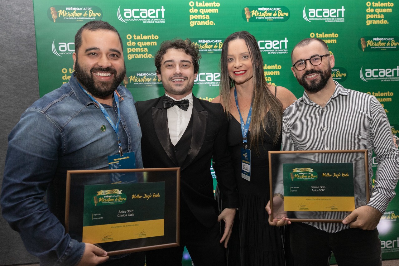Ápice 360º vence o Prêmio Acaert e traz o título de melhor jingle de SC para o Sul