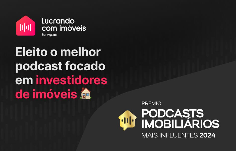 Banner da premiação falando sobre o Lucrando com Imóveis