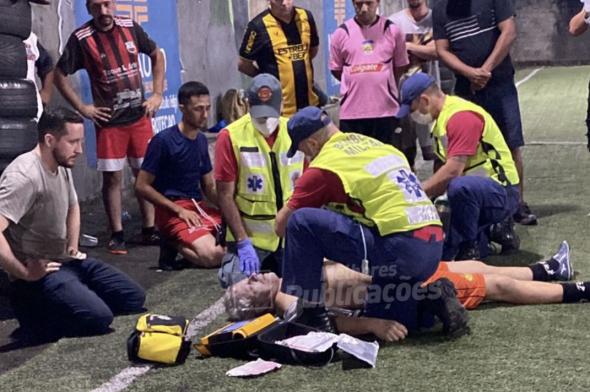 Homem morre após sofrer infarto enquanto jogava bola em Criciúma 