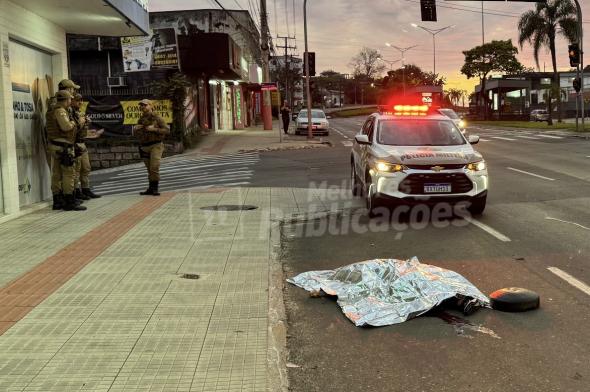 Mulher morre atropelada na Avenida Centenário em Criciúma