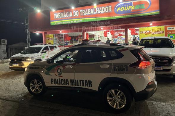 Bandidos armados invadem farmácia e roubam dinheiro em Criciúma 